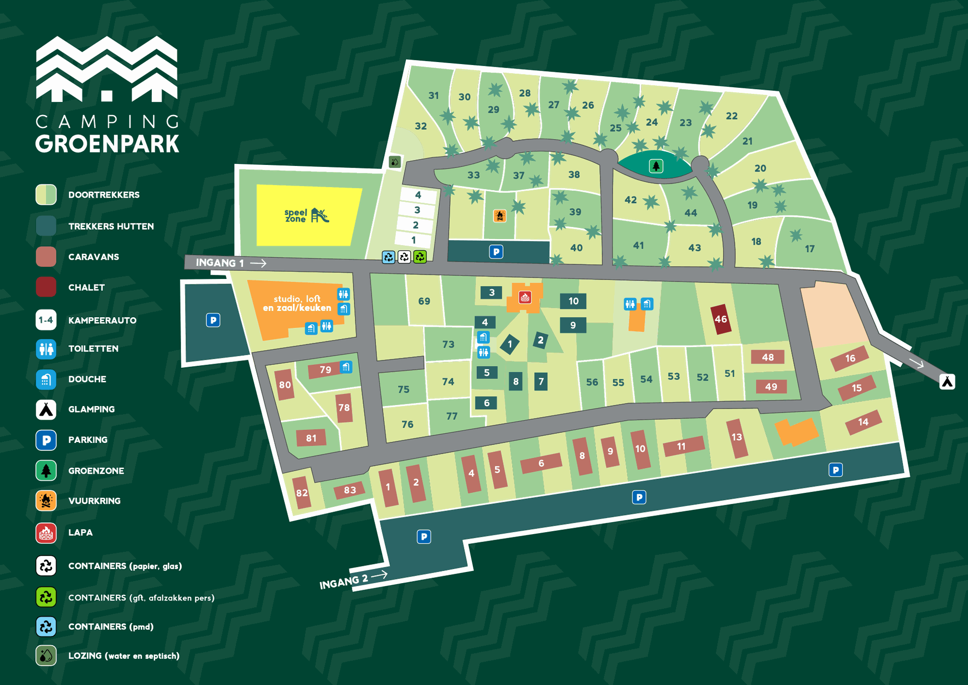 Plattegrond Camping Groenpark